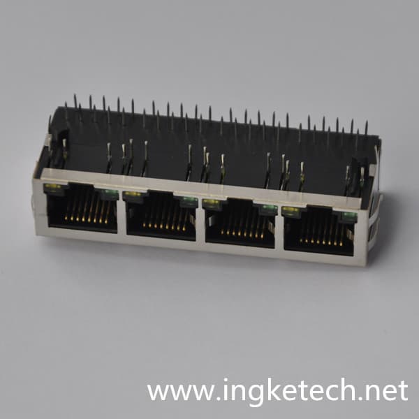 J8064D648A YKJD_801489BNL 4 Port RJ45 Magjack Connectors